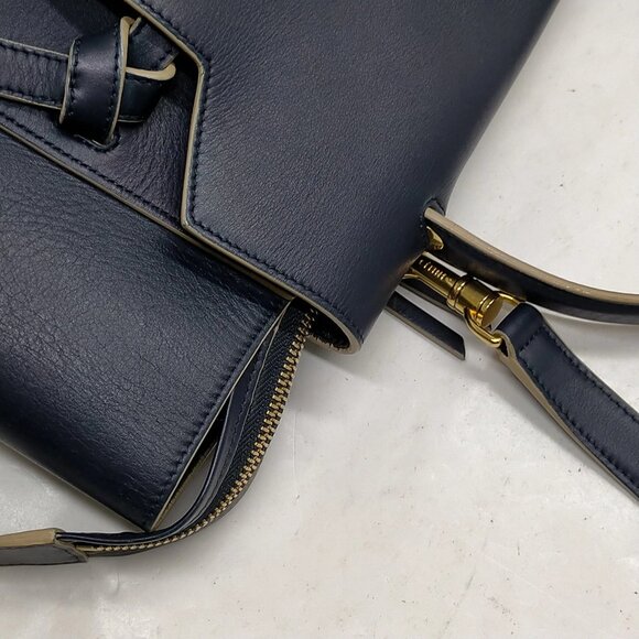 CELINE Hand Bag Navy Blue Leather mon869-100625 - Picture 8 of 16